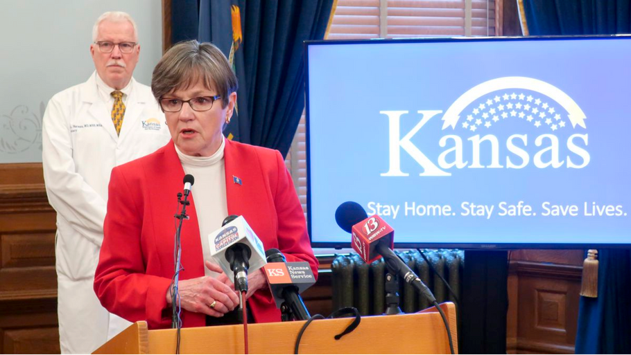 Kansas governor issues executive order requiring masks in public amid coronavirus case surge