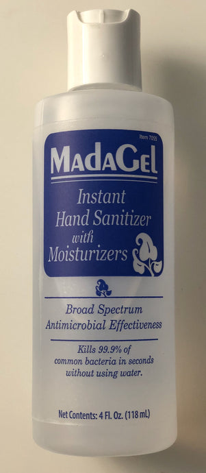 The Mada Gel is 62% Ethyl Alcohol used as a hand sanitizer when washing with soap and water is not readily available. Kills 99.9% of common bacteria in seconds. CDC recommends consumers use an alcohol-based hand sanitizer that contains at least 60% alcohol. A broad spectrum antimicrobial. Free USA shipping.